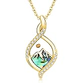 Zhi Kexin Mustard Seed Mountain Necklace 925 Sterling Silver Faith Pendant Inspirational Christian Jewelry First Communion Confirmation Gifts for Women