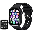 Smart Watch, 1.9" Full Touch Screen Smart Watch for Android & iOS Phones with Heart Rate & Blood Oxygen Monitor, 123 Sport Modes，Voice Assistant, Fitness Smart Watch for Women Men