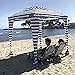 EasyGO Cabana 6' X 6' Beach & Sports Cabana Stays Cool & Comfortable - Easy Assembly - Large Shade Area-Elegant & Classy,Black,EGP-CBN-001-