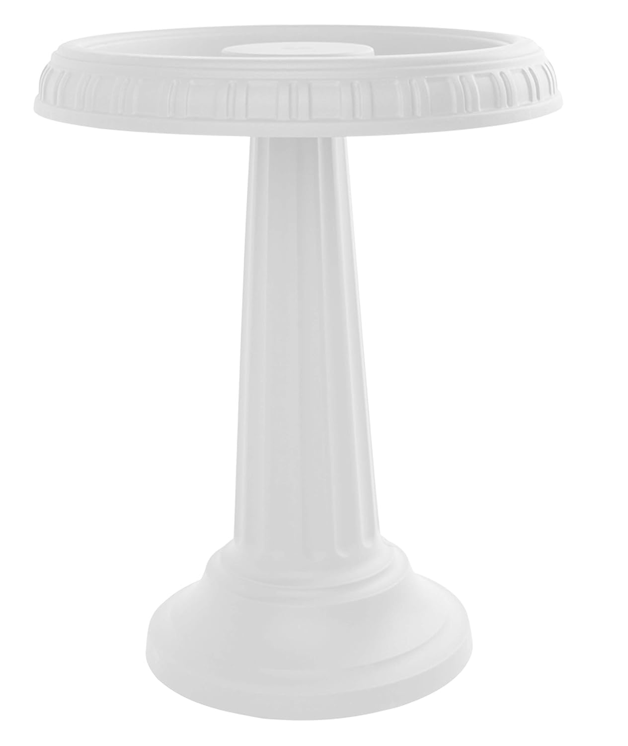 Bloem BB2-09 Grecian All Season Pedestal Bird Bath 24" x 19" Casper White