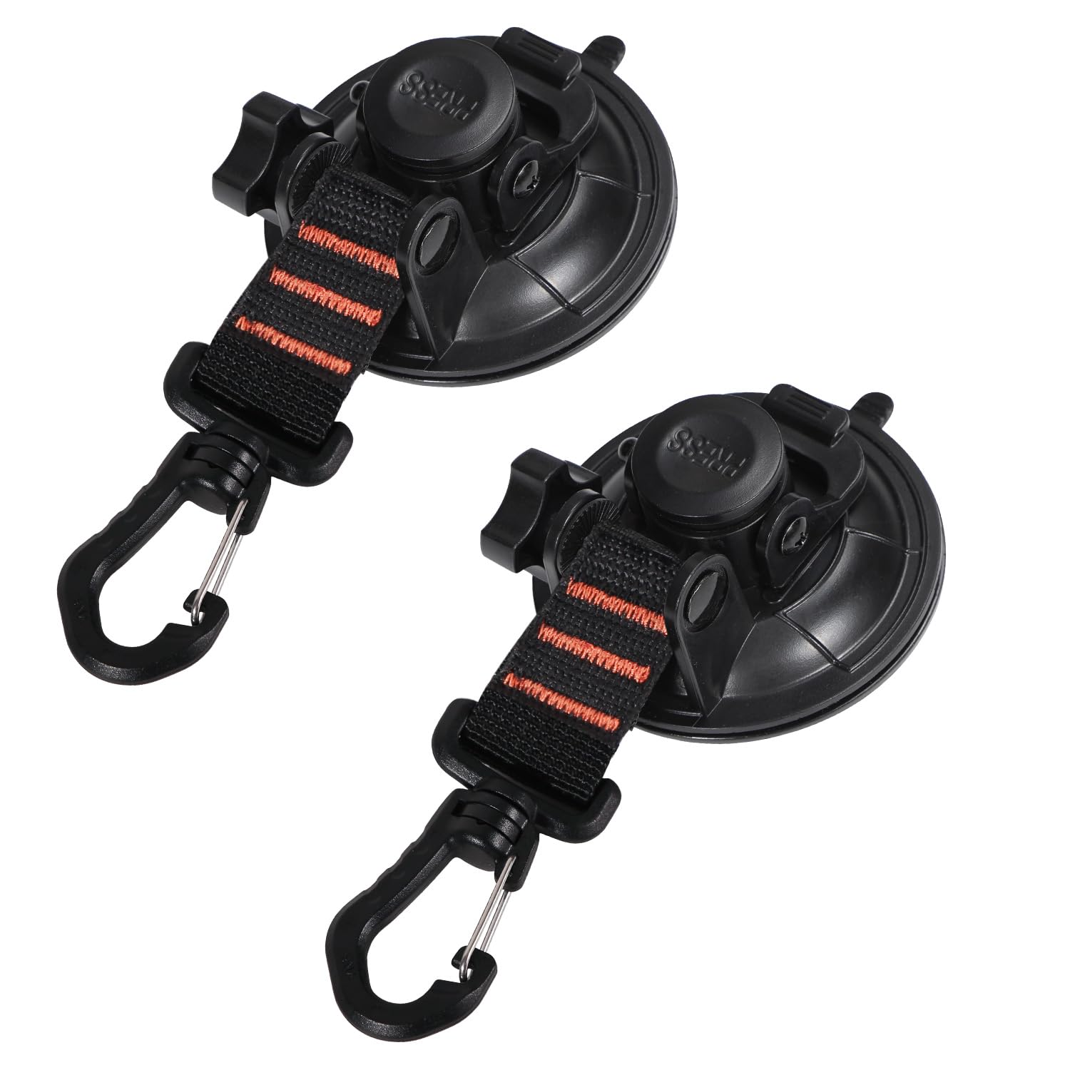 REDCAMP Heavy Duty Suction Cup Anchor with Securing Hook Tie Down, Camping Tarp Accessory as Car Side Awning, 2 PCS