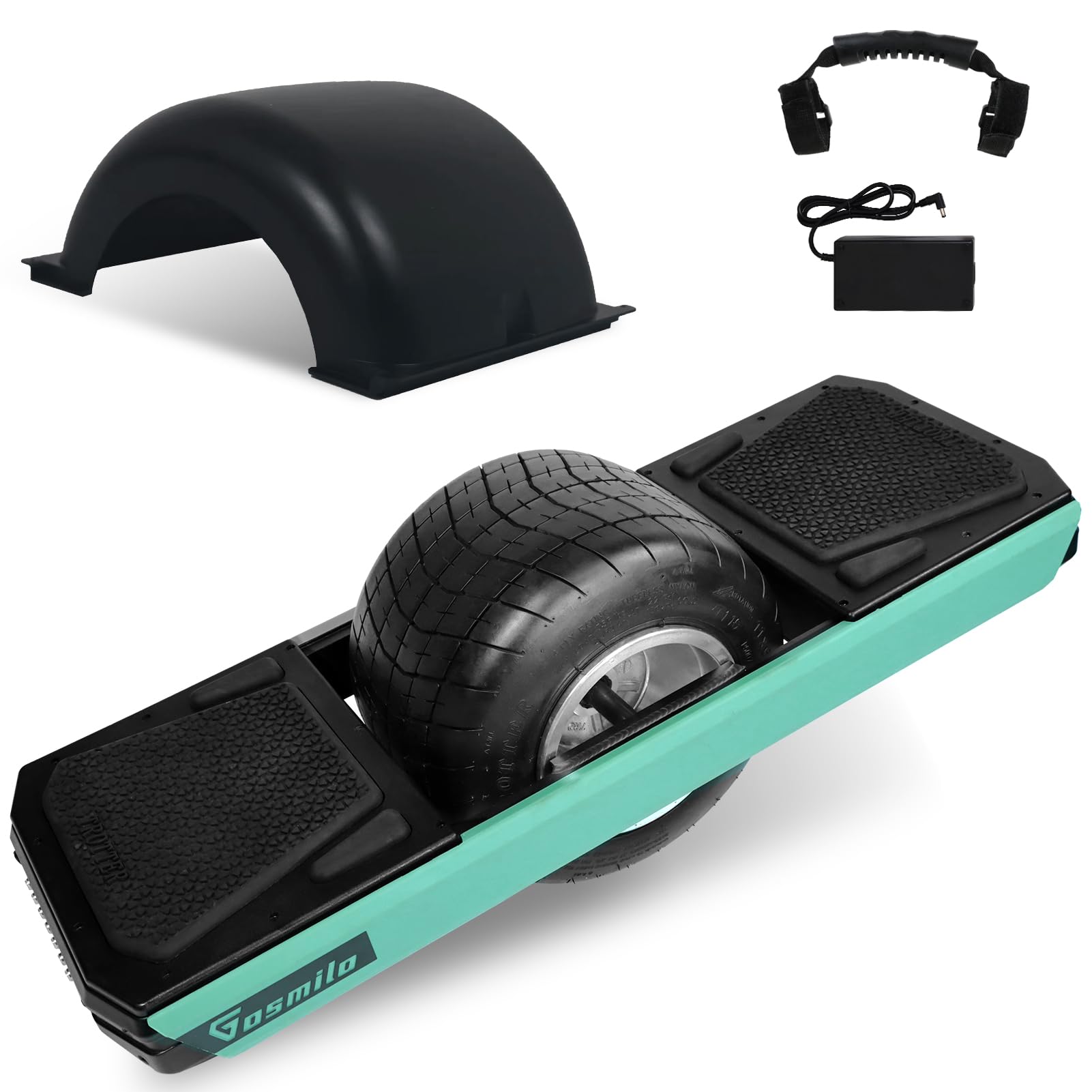 Electric Unicycle, Electric Skateboard 1000W Motor 30-40km Range 420Wh Battery, Self Balancing for Adults(X3, Green)