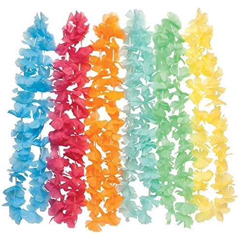 Creative Converting 20 Count Leis Garland, Assorted Colors