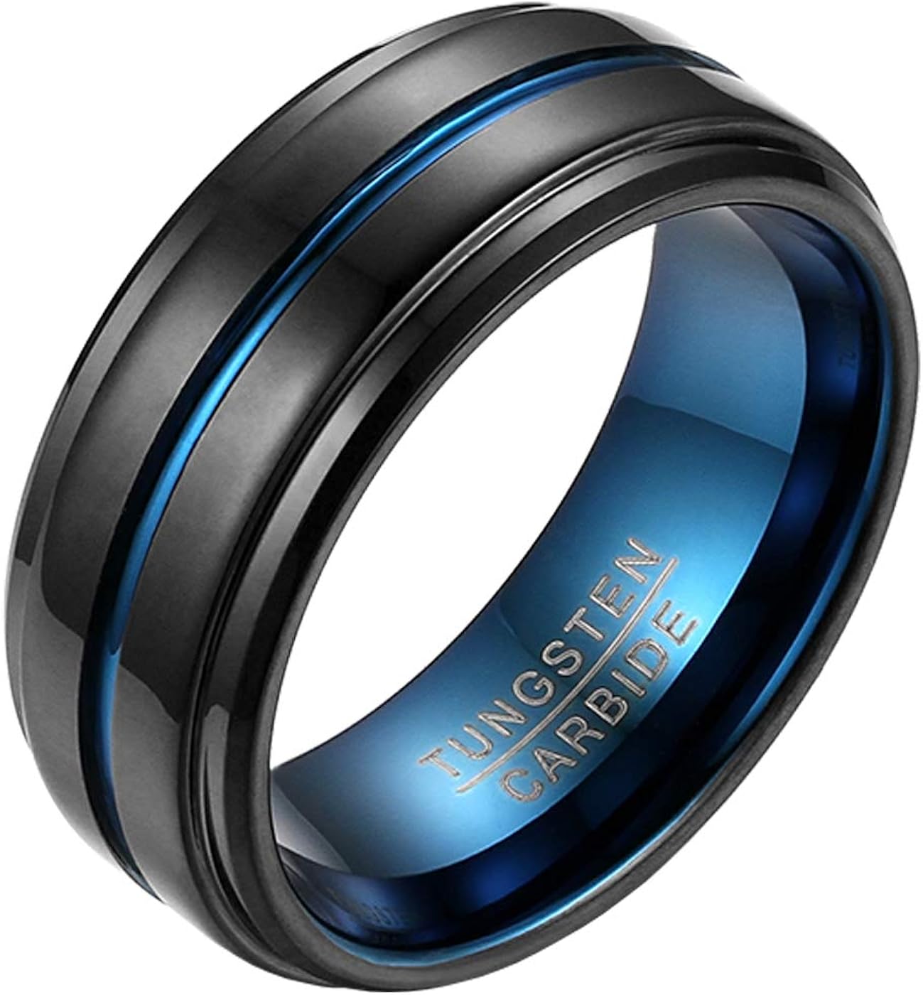 Vakki 8 Mm Matt Schwarz Herren Wolfram Ring