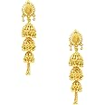 Bodha 3 Layered Traditional GoldDesigner Jhumka Earrings (SJ_753)