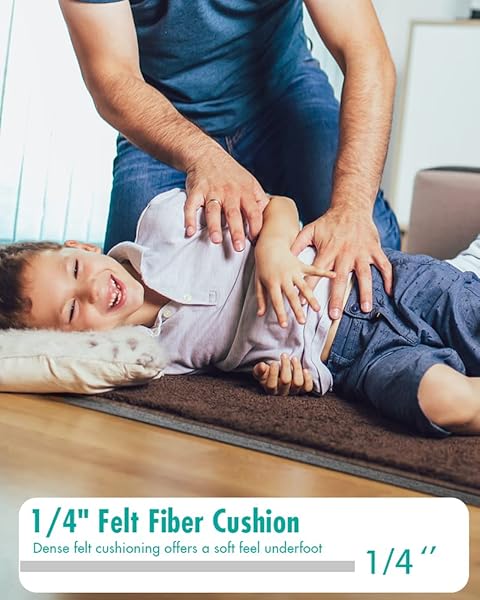 NON SLIP RUG PAD GRIPPER – 8X10 FEET 1/4” EXTRA THICK FELT UNDER RUG FOR AREA RUGS AND HARDWOOD FLOORS,SUPER CUSHIONED NON SKID CARPET PADDING