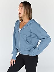 Trendy Queen Hoodies for Women Full Zip Up Cropped