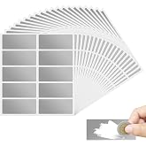 200 Pcs 1"X2.36" Scratch Off Stickers Labels, Rectangle Self-Adhesive Scratch Off Stickers Grey Odor-Free DIY Sticker for Gender Reveal Lottery Reward Programs Wedding Games Fundraisers Promotions