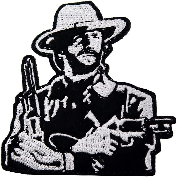 Mixed Media - Dirty Hairy Western Country Eastwood Outlaw Embroidered Iron On Patch