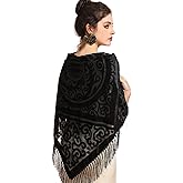 K-Elewon Women's Scarf velour Shawls and Wraps for Evening Dress Bridesmaid Wedding Bridal Warm 43" Large Square Scarves H22
