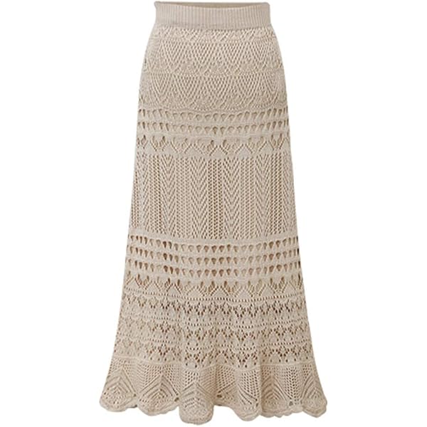 Leyoutx Women's Crochet Knitted Stretchy High Waist Hollow Out