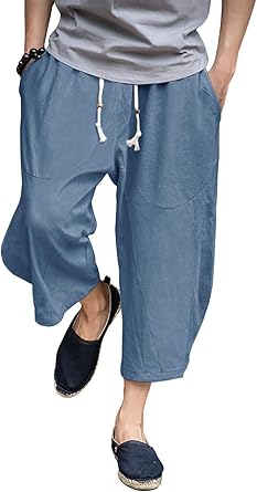 mens baggy capri pants