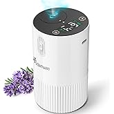 Waterless Diffuser for Essential Oil - Aromatherapy Diffuser for Home with Battery Indicator, Portable Scent Air Machine 1/2/3&Continuous Mist,Timer Function,500Sq.Ft Scent Coverage (Cream White)