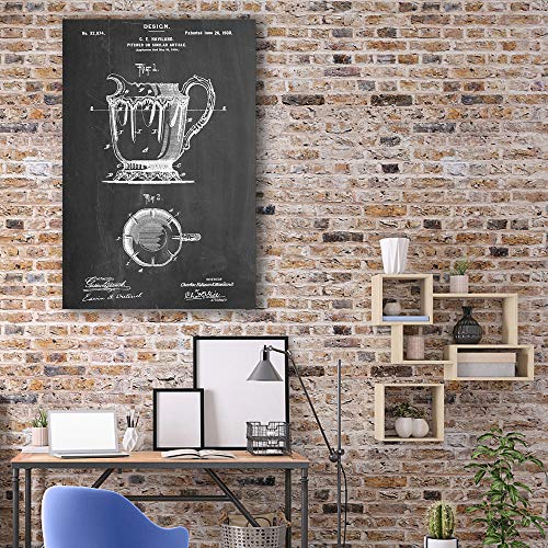 Hand Painting Line Drawing Vintage Black Board Painting Wall Bedroom Living House