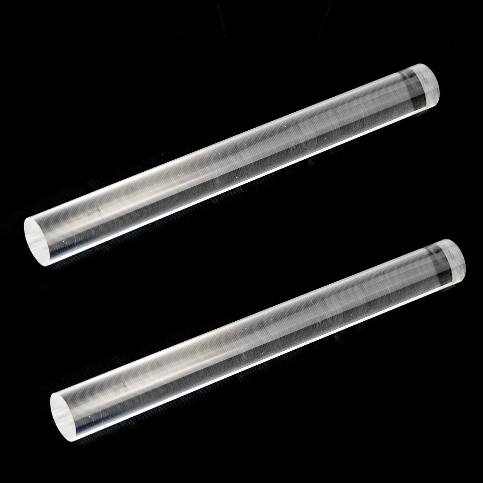SZCXDKJ 2 Pieces Solid Ultra Smooth Acrylic Clay Rollers Solid Material Tube Clay Roller Acrylic Rolling Pin for Clay Art Craft DIY Polymer Clay Tool (Solid Material)