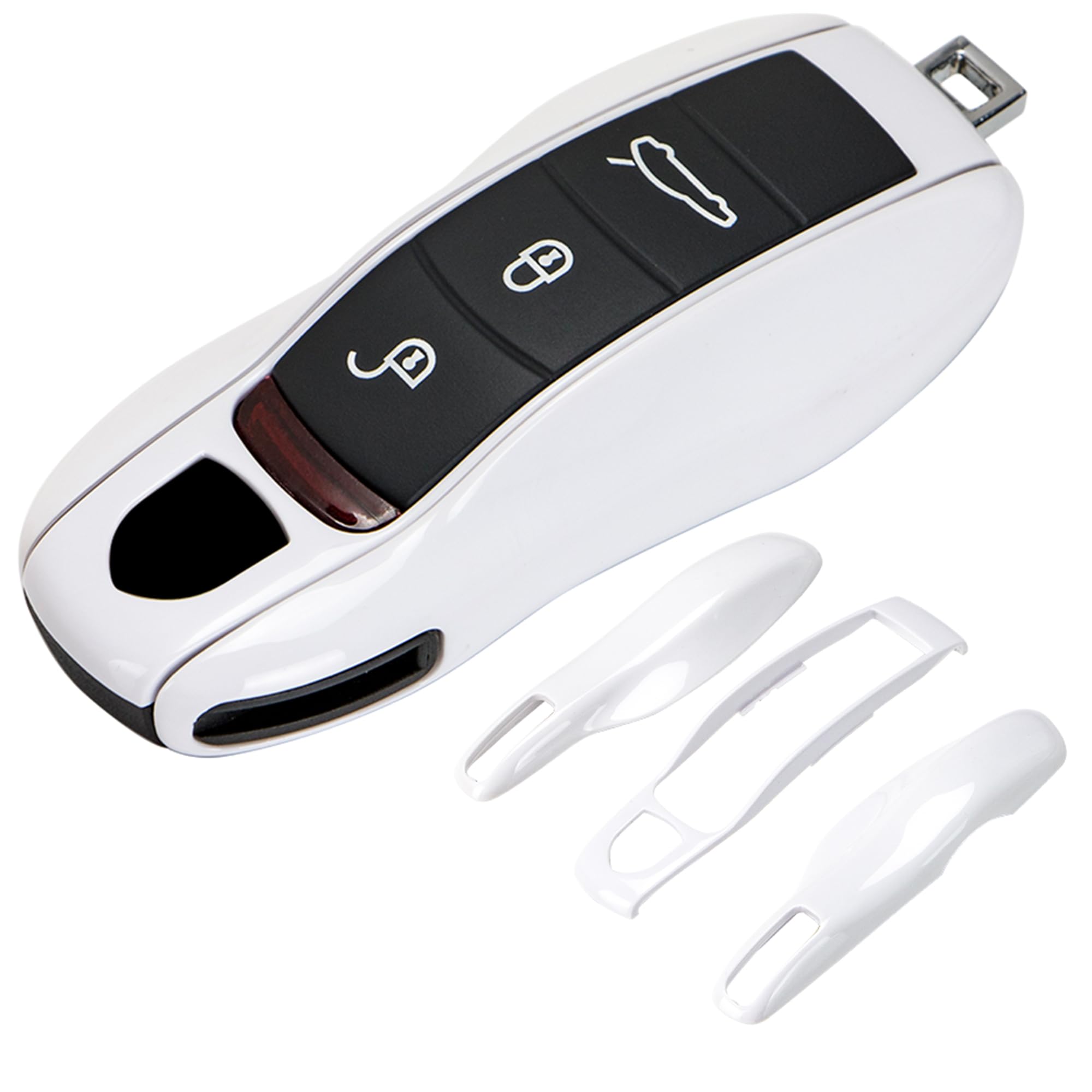 AeroBon 3-Piece Painted Key Cover/Key Fob Shell Cover Compatible with Porsche Key Shell (MK1)