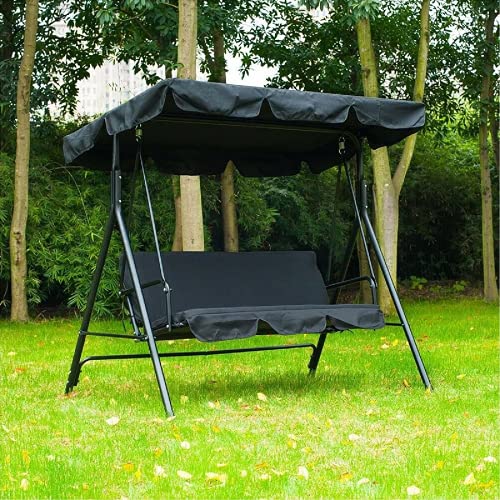 TEET Hollywoodschaukel-Überdachung, 3-Sitzer, wasserdicht, Ersatz-Sitzschutz für Garten/Outdoor/Bank/Terrasse (Größe… – Bild 7
