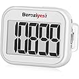 3D Pedometer for Walking, Simple Step Counter for Walking with Removable Clip and Lanyard, Accurate Pedometers for Steps, Step Tracker with Large Display for Men Women and Kids (White)