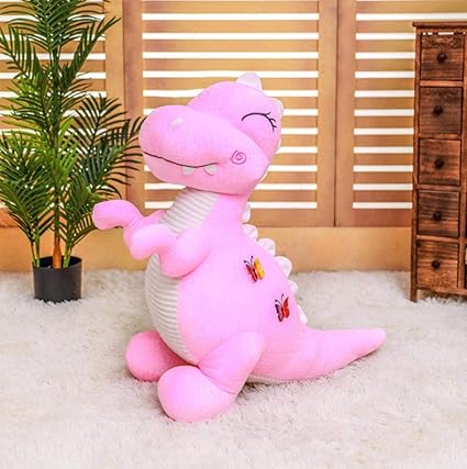 Amazon Hnzs 漫画ピンクの小さな恐竜ぬいぐるみラッキードラゴンラグ子供のぬいぐるみ誕生日プレゼント50センチ ぬいぐるみ おもちゃ