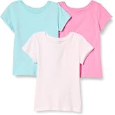 Amazon Essentials Girls and Toddlers' Short-Sleeve T-Shirts
