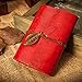 Vintage Dark Red PU Leather Cover Loose Leaf Blank Notebook Journal Diary Gift