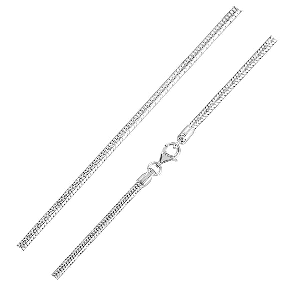 MATERIA Schlangenkette silber 925 - Halskette Damen 1,0mm Silber Kette in 11 Längen 40-120 cm verfügbar #K33