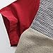 8sanlione Mens Casual Slim Fit Short-Sleeve/Long Sleeve Contrast Color T-Shirt(Medium,S_Red)