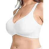 Wireless Jelly Bras for Women Plus Size Full Coverage Support No Underwire Seamless Soft Back Smoothing Large Breasts Bust