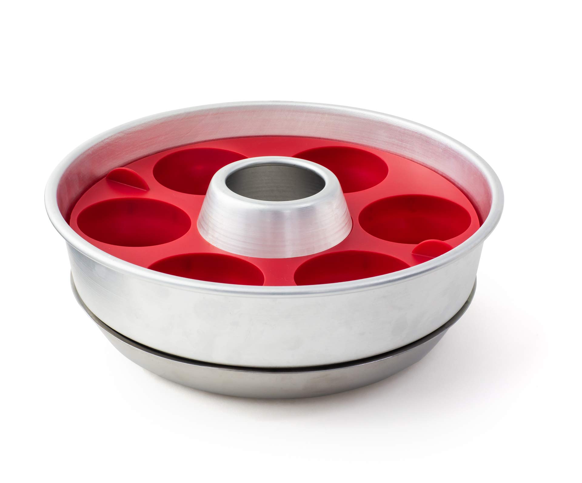 Photo 1 of Omnia Silicone Muffin Tray, Muffin Ring, mFoldable 6-Cup Collapsible Baking Mold for Muffins & Cupcakes, Includes 4 Recipe