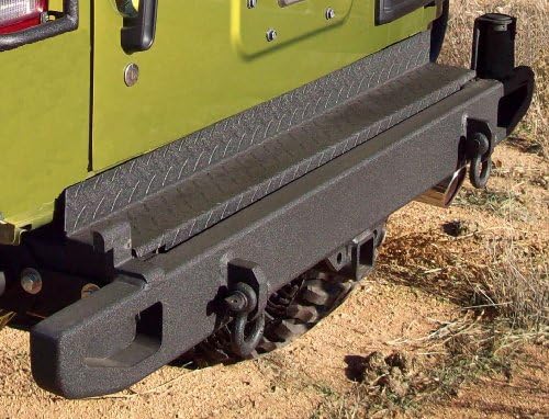 Body Armor JK-2393 63'' Rear Bumper with Swing Arm Post