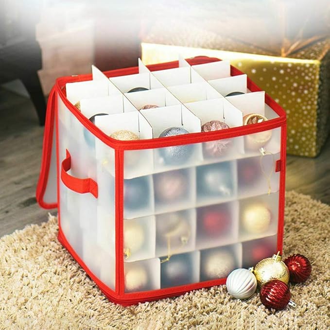 Cabina Boîte de rangement pour Boules de Noël (64 Boules), Sac de Cabina Boîte de rangement pour Boules de Noël (64 Boules), Sac de