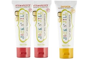 Jack N' Jill Natural Toothpaste Organic 50g Set of 3 Strawberry/Banana