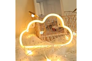 LDGJ Cloud Lights,Neon Sign, Neon Lights for Wall Decor,USB or Battery LED Signs for Bedroom, Decorative Neon Light Sign for Christmas,Birthday Party, Living Room, Girls,Kids Room decor (Warm White)