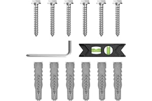 USX Mount Lag Bolt Kit for TV Wall Mount Comes with M8 Lag Bolt for Wood Stud, Fischer Anchors for Concrete Wall, Includes Allen Key and Bubble Level for Easy Installation XAS706