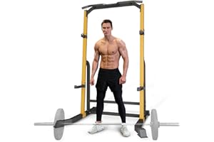 ZENOVA Pull Up Bar Dip Bar Squat Rack Workout Dip Station Height Adjustable Free Standing Chin Up Bar