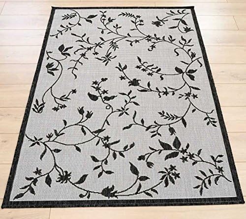 Lord of Rugs Modern Flatweave Grey in 3 Designs Rug in Various sizes Indoor - Outdoor Carpet (120x170cm (4'x5'6''), Tivoli Grey)