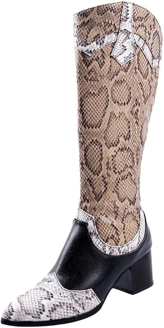 womens snake print cowboy boots