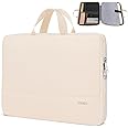 Ytonet Laptop Case 15.6 inch, TSA Laptop Sleeve Water Resistant Slim Carry Travel Computer Bag Compatible for MacBook, HP, Dell, Lenovo, Asus Notebook, Gifts for Men Women, Beige
