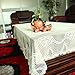 Tablecloth White, Lace Tablecloths, Crochet Tablecloth,Rectangle knitted By Meleg Otthon (59 inchesx98.5 inches, beige)