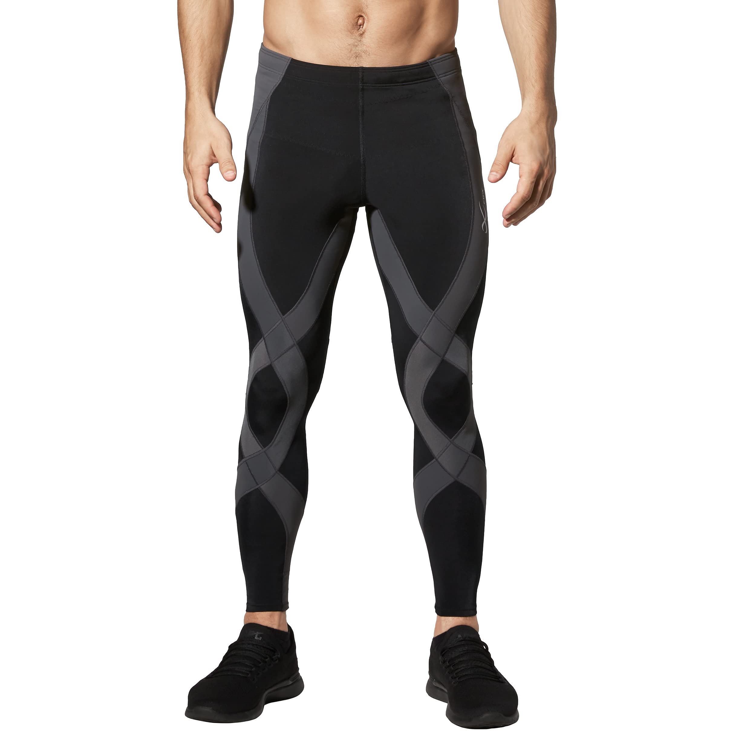 CW-X Mallas de compresión para soporte muscular y articular Endurance Generator para hombre, talla XL, negro/gris oscuro
