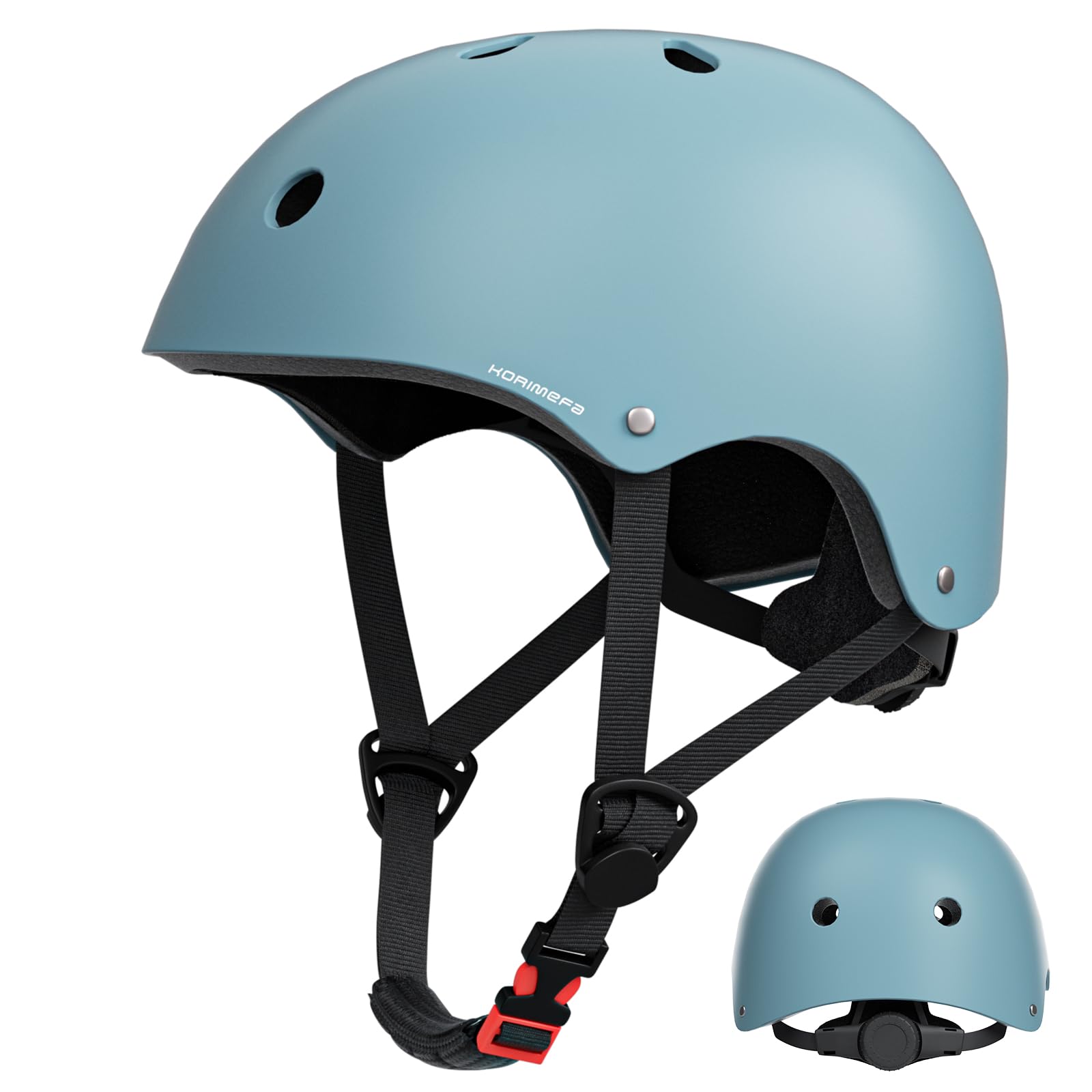 KORIMEFA Toddler Kids Helmet for Bike Scooter Skateboard Roller BMX Bicycle 2-13 Years Boy Girl, Impact-Resistant/Lightweight/Breathable/Adjustable, 51-58cm