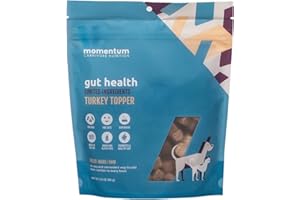 Momentum Carnivore Nutrition Freeze-Dried Gut Health Topper for Dogs & Cats – Grass-Fed Bison Tripe, Raw Goat Milk, Ginger & Dandelion Root – 3 oz Bag