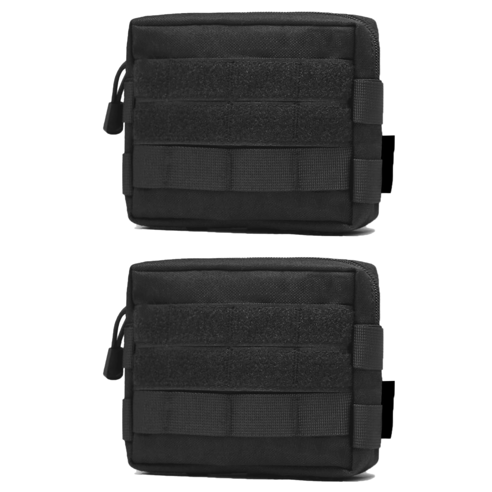 TRIWONDER Tactical Molle Belt Pouch Military Utility Admin Pouch EDC Gadgets Tool Bag Molle Accessories for Hiking Hunting (Black - 2 Pcs)