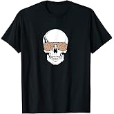 Skull with Cheetah Print Sunglasses, Leopard Skull, Skull T-Shirt