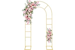 Gawicpy U-Shaped Metal Arched Flower Rack Perfect for Wedding Decorations and Celebrations 7.2 x 4.2 FT Wedding Arch Frame fo