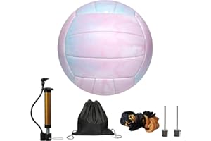 HolyElks Volleyball, Beach Volleyball, Soft Touch Volleyball Training for Indoor and Outdoor Matches, Official Size 5, with Backpack and Pump Net Bag