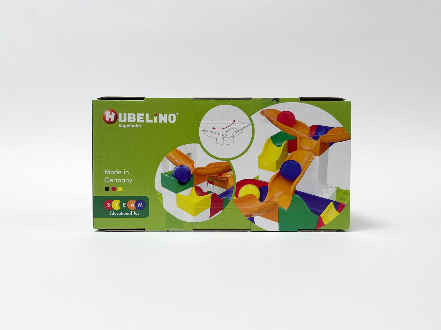 Hubelino Cradle Chute Action Set - The Original - 44 Piece Marble Run Set - Made in Germany