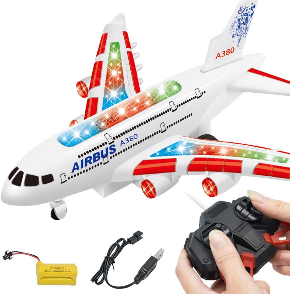 ACHICOO A380 Airbus Toys RC Airplane with Music Lights Large Electric-Remote-Control-Airplane Toy