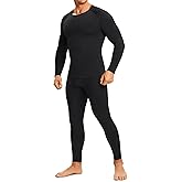 TAILONG Thermal Underwear for Men - Long Johns with Fleece Lined Base Layer Cold Weather Hunting Gear Top Bottom