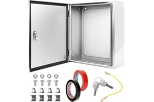 Noliven 20" H x 16" L x 8" W Steel Electrical Box, Wall-Mounted Universal Electric Equipment Box, Stainless Steel Lockable En